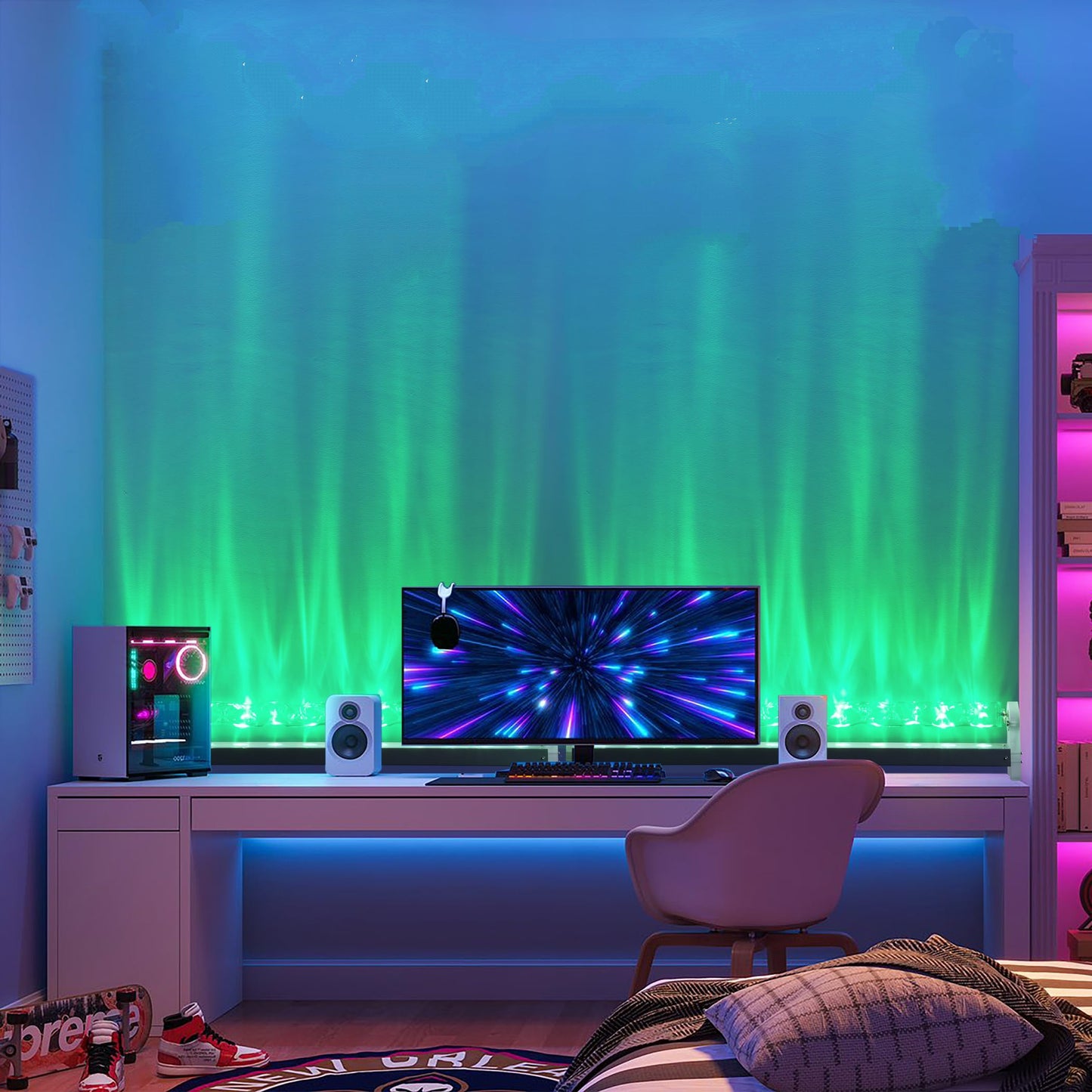 AquaGlow RGBW Ocean Wave Projector Light