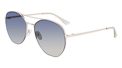 Calvin Klein Pilot Sunglasses, Gold
