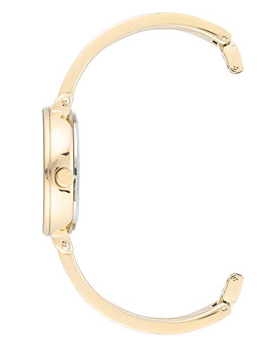 Anne Klein Women's Genuine Diamond Dial Bangle Watch with Bracelet Set