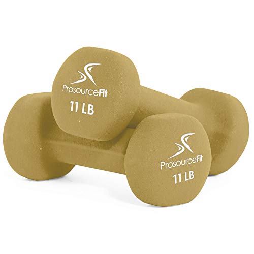 ProsourceFit Neoprene Dumbbell Coated for Non-Slip Grip, 11 lb