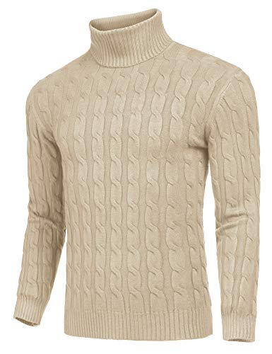 Light Khaki Turtleneck Sweater