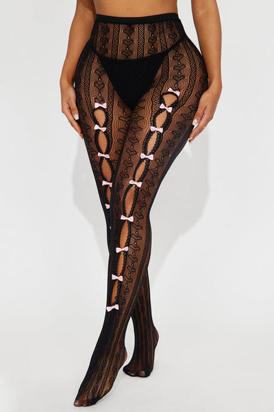 Leg Avenue Sweetheart Striped Net Tights