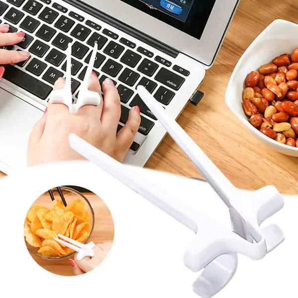 Level up your snacking with these 2Pcs Upgrade Large Size Finger Chopsticks
