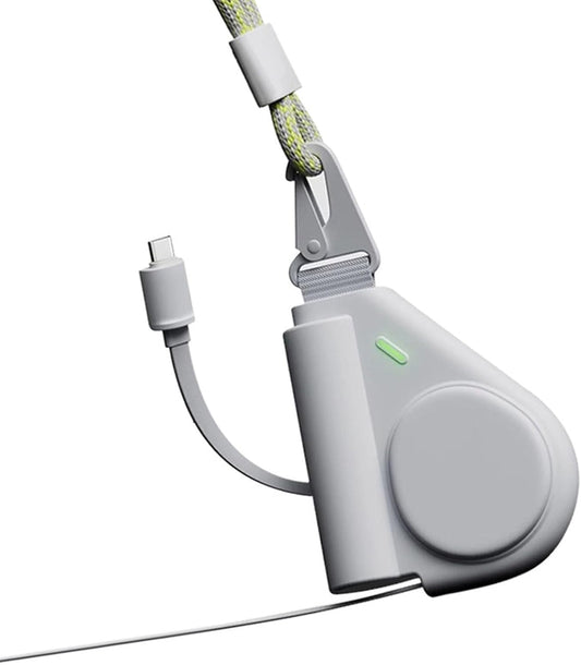 Power On-The-Go! 5000mAh Power Bank with Built-In Cable