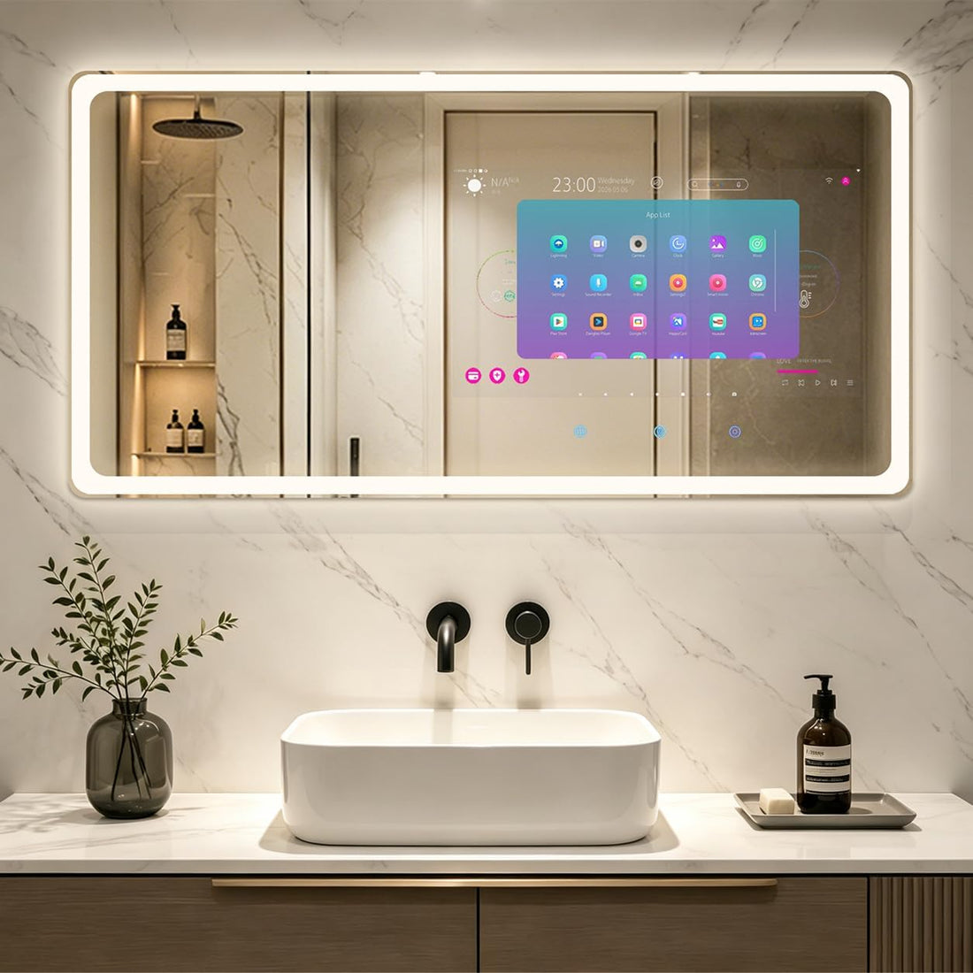 39" Smart Mirror With 22" Touchscreen TV Review: Is This Luxury Bathroom Mirror Worth It? ✨