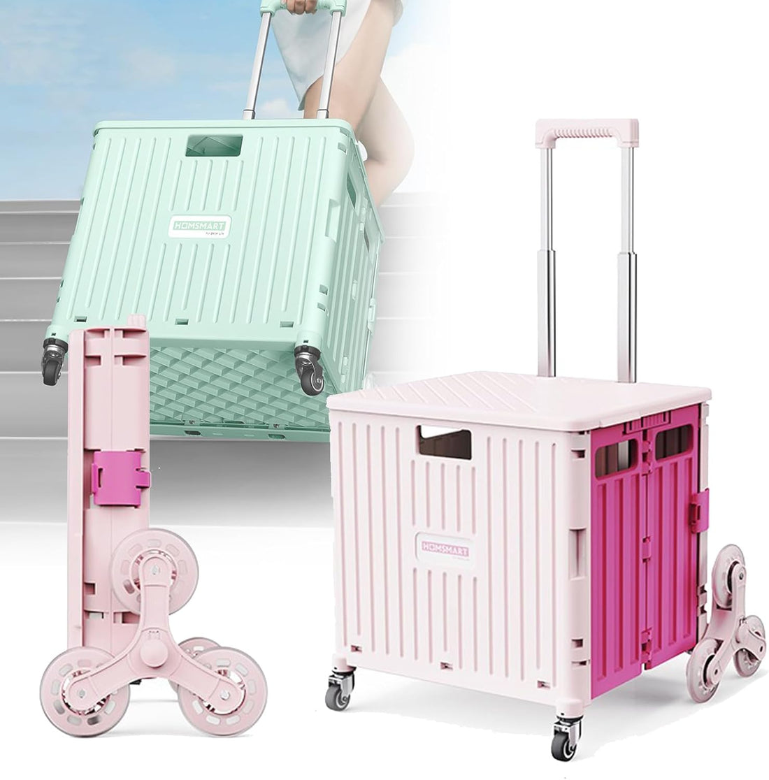 Roll With Ease – The Ultimate Folding Storage Trolley! 🛒✨