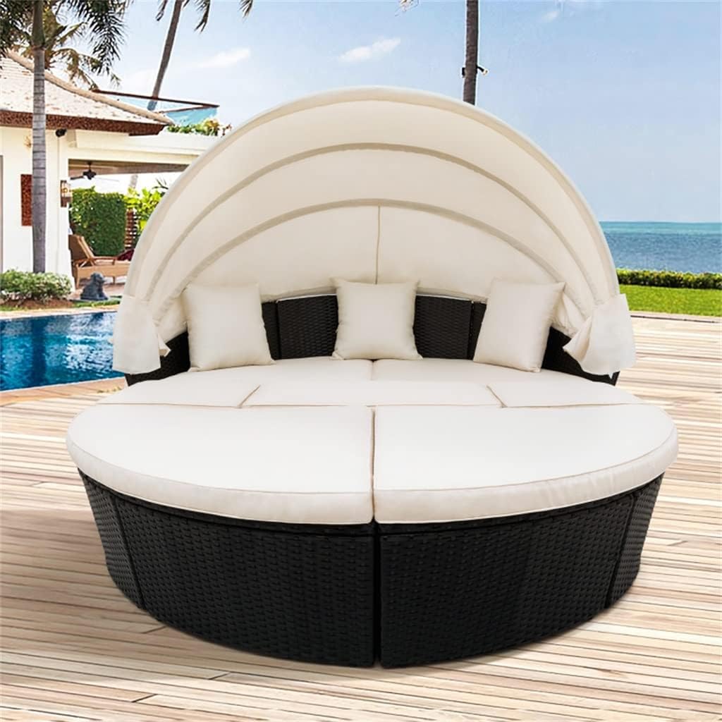 Rattan Outdoor Daybed with Retractable Canopy Review: Is This Luxury Sunbed Worth It? 🌴✨