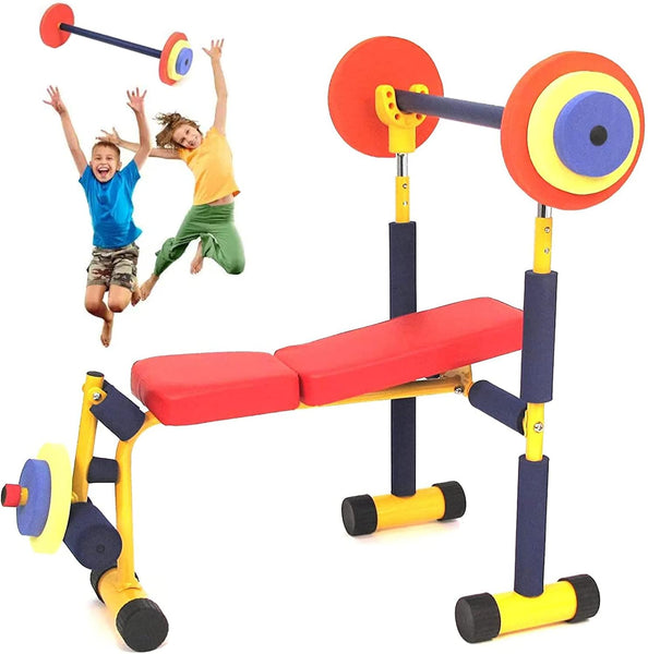 Kids Toy Bench & Leg Press – Mini Fitness Gym