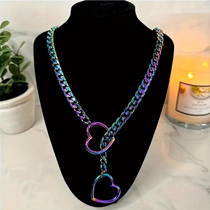 Unlock Your Style with the Heart Slip Chain Necklace! 💖