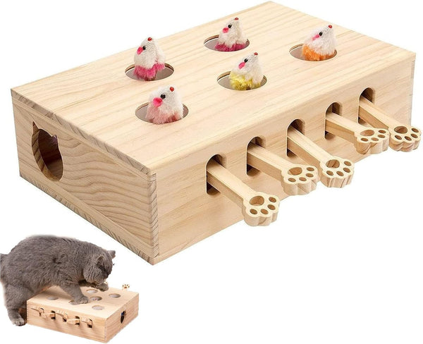Keep your cat entertained, active, and happy with the Whack-A-Mole 3-in-1 Cat Scratcher & Interactive Toy!