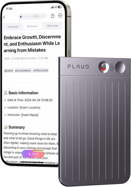 Meet Your Smartest Note-Taker Yet: PLAUD AI Voice Recorder