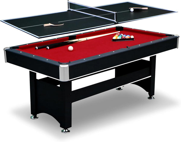 Game night just leveled up with the Hathaway Spartan 6 Ft Pool & Ping Pong Multi-Game Combo Table!