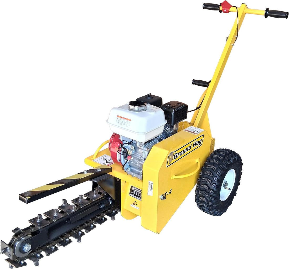 Genuine OEM Gas Powered Earth Trencher Review (Ground Hog T-4-HS18, 18" Shark Teeth, 3" Wide)
