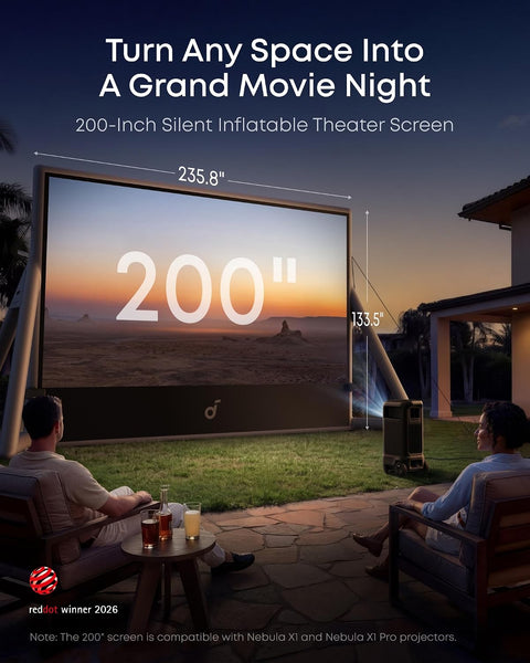 Best Outdoor Inflatable Projector Screen? Honest Review of the Soundcore Nebula 200-Inch Screen ✨