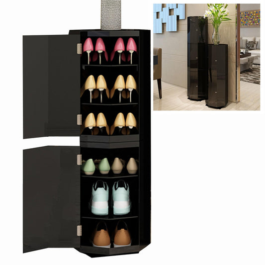 Maximize Your Space with the 360° Rotating Spinning Shoe Rack! 👟✨