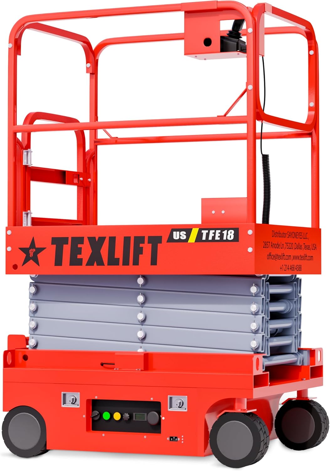 Full Electric Self-Propelled Scissor Lift US-TFE18 Review – 18ft Hydraulic Aerial Work Platform for Contractors 🛗👷‍♂️