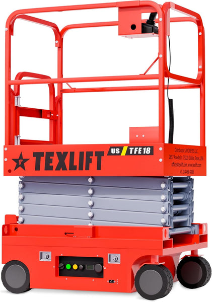 Full Electric Self-Propelled Scissor Lift US-TFE18 Review – 18ft Hydraulic Aerial Work Platform for Contractors 🛗👷‍♂️