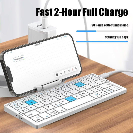 Pocket-Sized Power Typing – Foldable Bluetooth Keyboard!