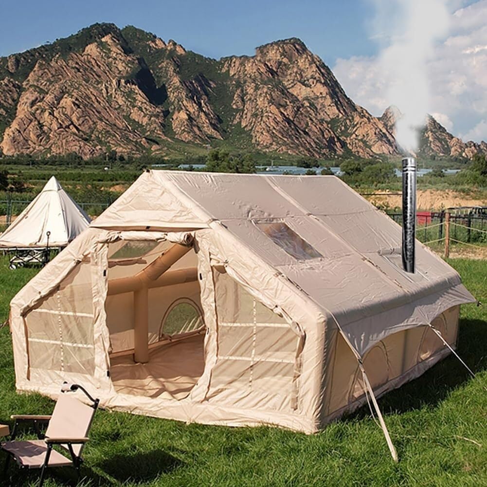 Upgrade your camping game with the Waterproof Inflatable Tent!