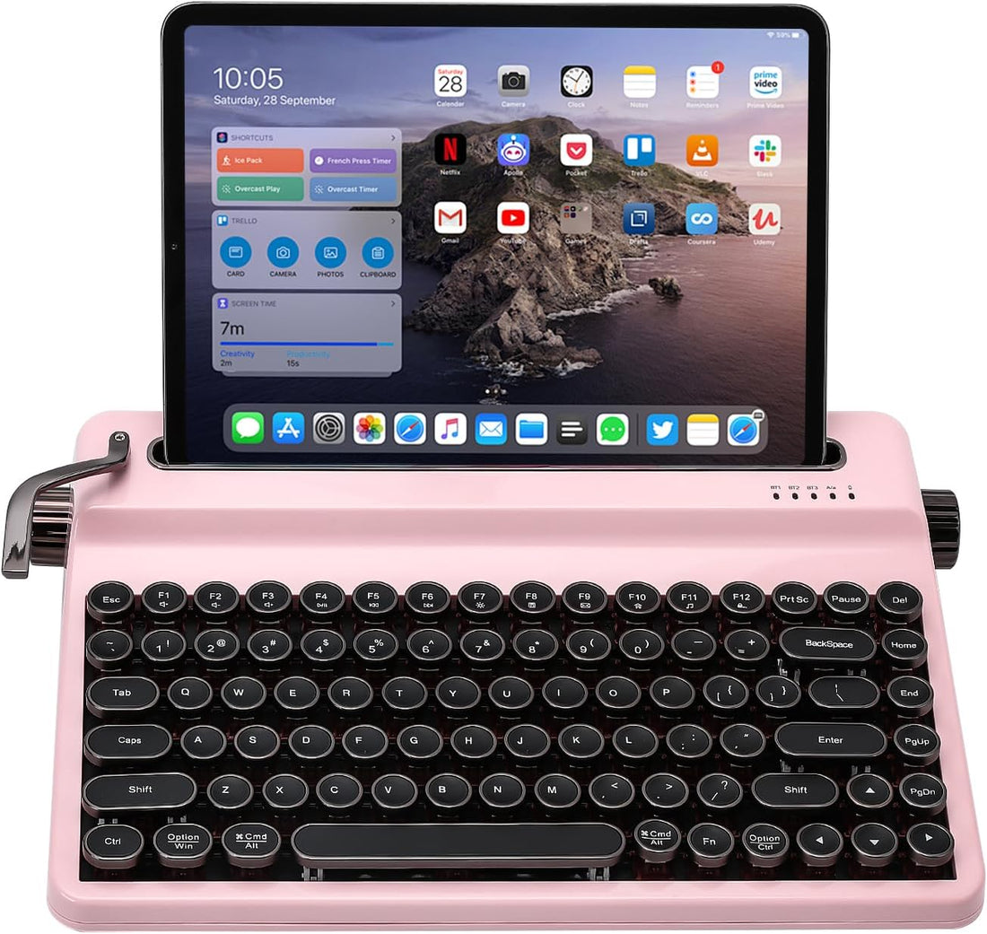 How Cute is this Typewriter Wireless Retro Mechanical Keyboard ⌨️✨