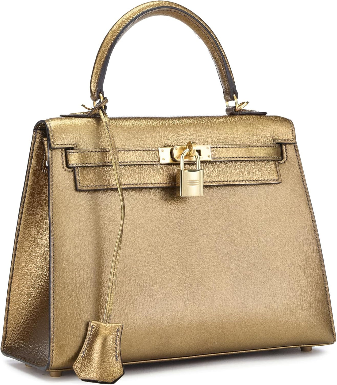Hermès Pre-Loved Metallic Gold Chèvre Kelly Sellier 25cm Review | Luxury Investment Bag 👜