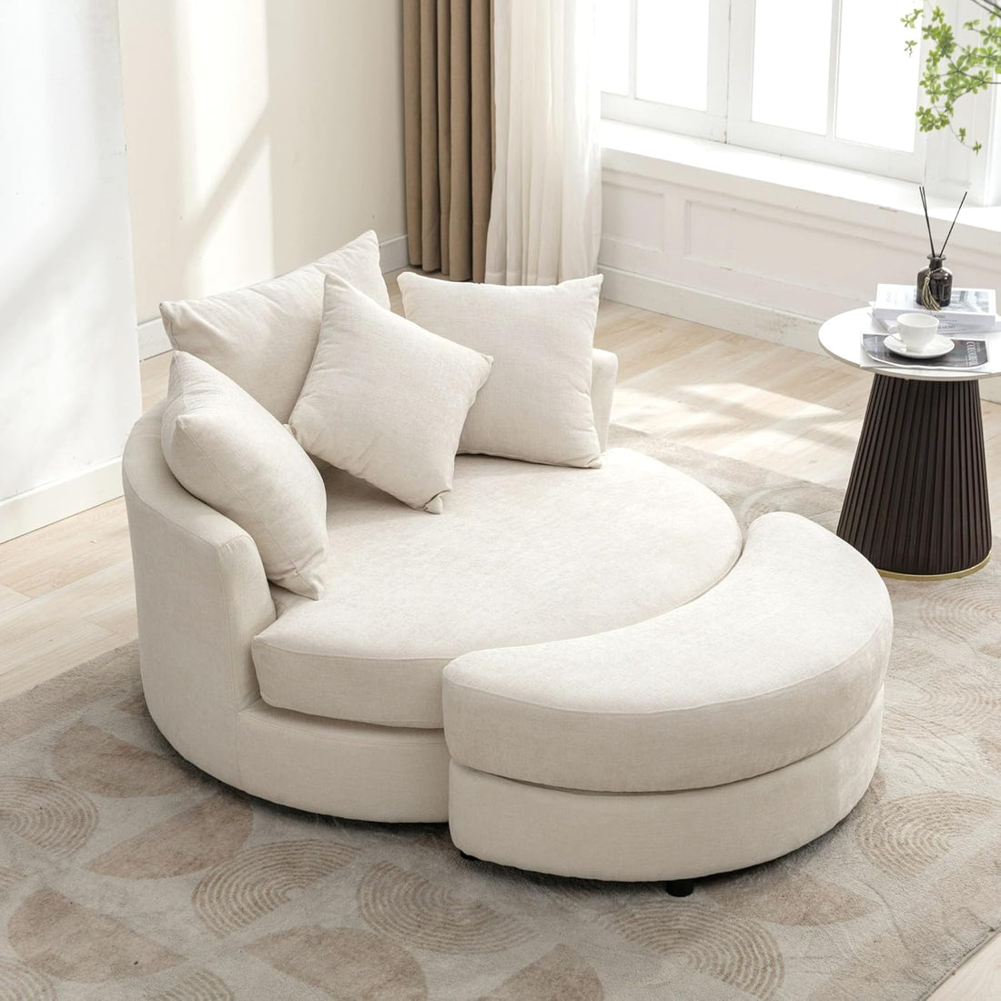 Transform your space with the DEINPPA Swivel Book Nook Chair