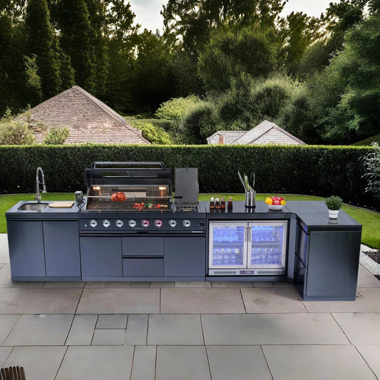 Luxury 160-Inch BBQ Grill Island Review – 6-Burner 96,000 BTU Outdoor Kitchen with Wine Cooler & Sink 🍖🔥