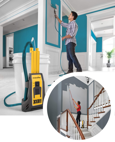 This Electric Roller Feeds Paint Directly to the 9” Roller, Giving You Continuous, Even Coverage with Zero Hassle.