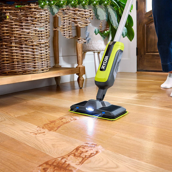 Meet the RYOBI ONE+ HP 18V Brushless Cordless Wet/Dry Stick Mop & Vacuum Kit — your ultimate floor-cleaning weapon!