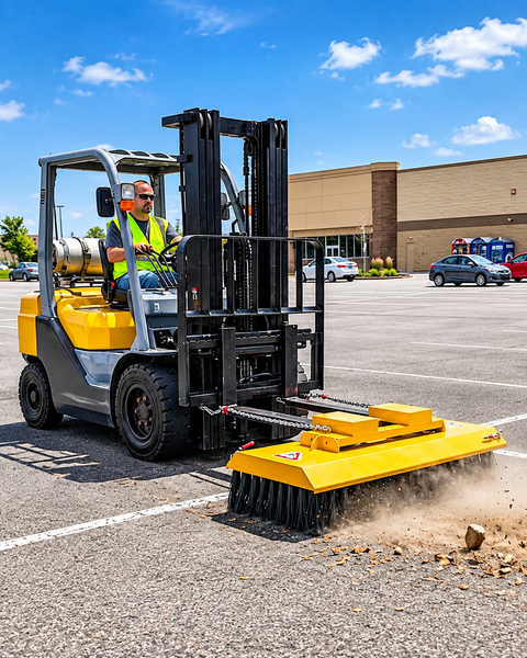 APEX 60-Inch Forklift Broom Attachment Review: Heavy-Duty Industrial Sweeper 🛺