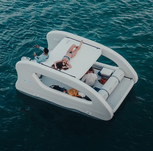 Ready to elevate your water adventures? Hop on the Inflatable Drop Stitch Water Party Boat and turn every outing into a celebration