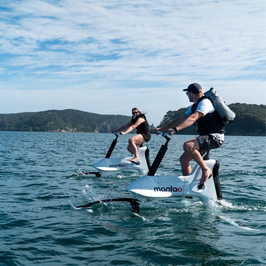 Experience the Thrill of Water Cycling with Manta5 Hydrofoil Bikes: Join the Water-Riding Revolution