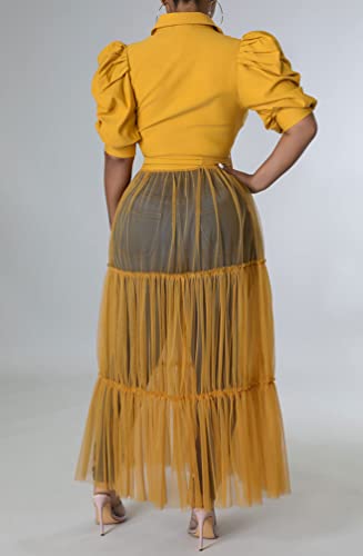 Choichic Sheer Mesh Maxi Dress