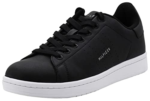 Tommy Hilfiger Men's Liston Sneaker, Black/White, 10.5 - The Superstacks