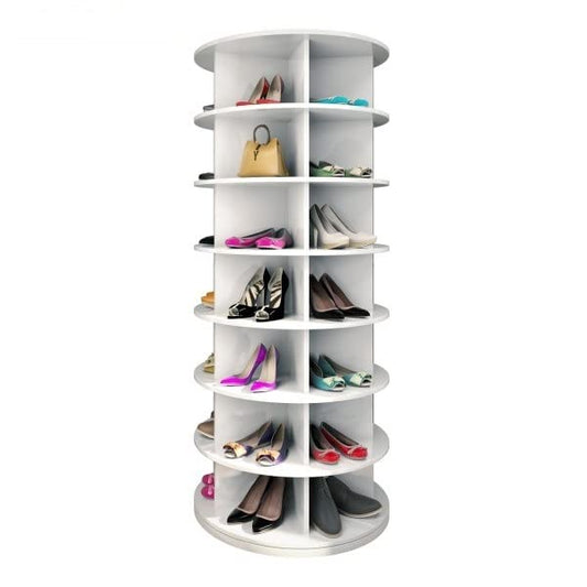 Weinstein Storage 360° Rotating Shoe Rack - Original 7-Tier, Holds 35+ Pairs, Lazy Susan Tower