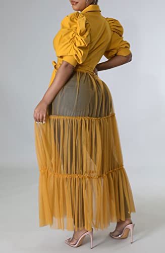 Choichic Sheer Mesh Maxi Dress