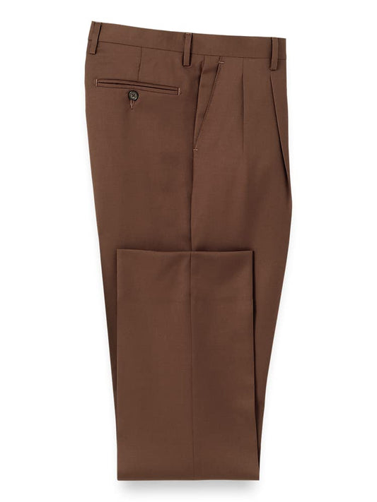 Wool Gaberdine Pleated Pants