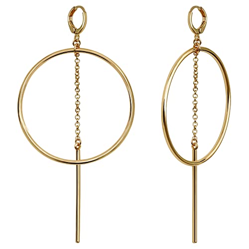 Chic 14k Gold Hoops: Polished Elegance for Women
