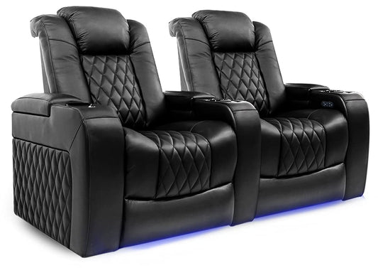 Home Theater Seating - Premium Italian Leather, Power Recliners 🎬🛋️