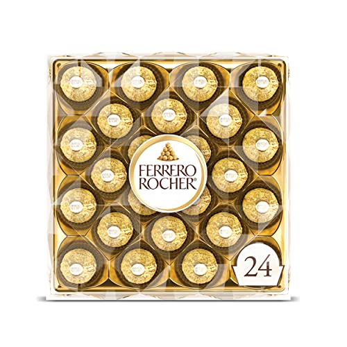 Ferrero Rocher, 24 Count, Premium Milk Chocolate Hazelnut Gift Box