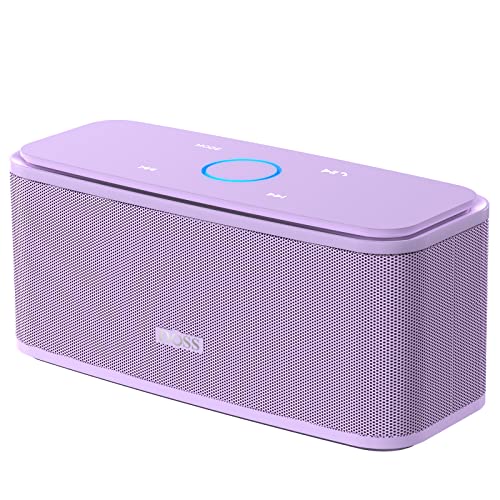 DOSS SoundBox Touch Bluetooth Speaker, Purple, IPX5 Waterproof