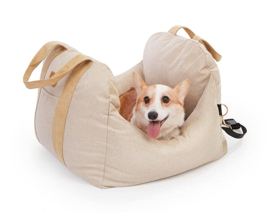 PET AWESOME Dog Car Seat: Travel Carrier for Small/Medium Pets