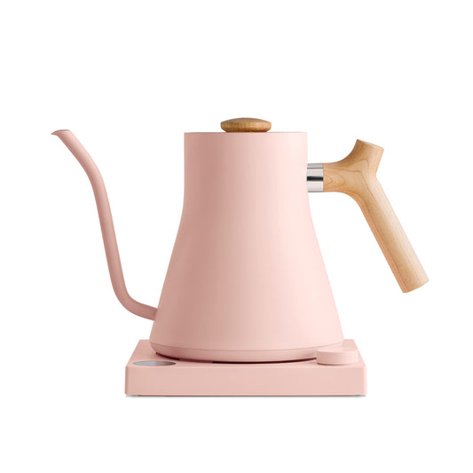 Fellow Stagg EKG Electric Gooseneck Kettle Warm Pink, Maple Handle