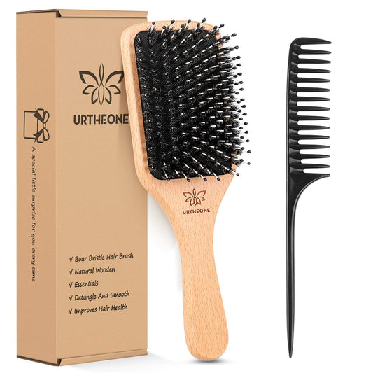 Boar Bristle Hairbrush - Smooth, Shine, and Style