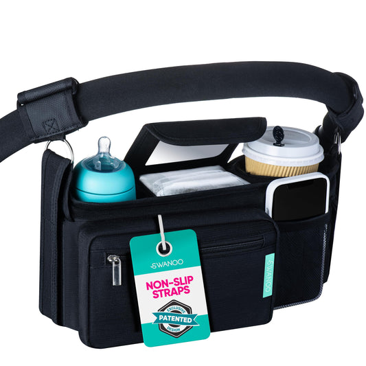 Non-Slip Stroller Organizer with Cup Holder - Universal Fit